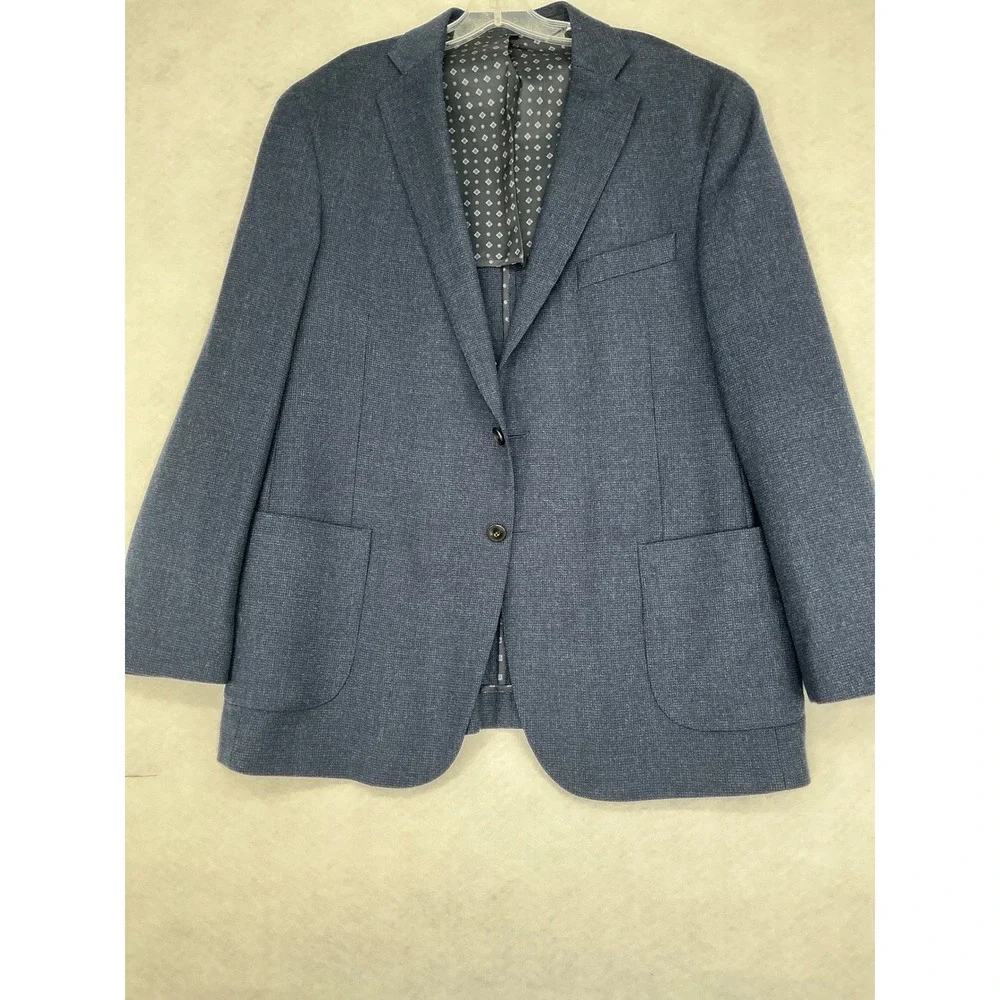 Jos. A. Bank Sport Coat Mens 44R Blue 1905 Tailored Fit Wool Blend Blazer